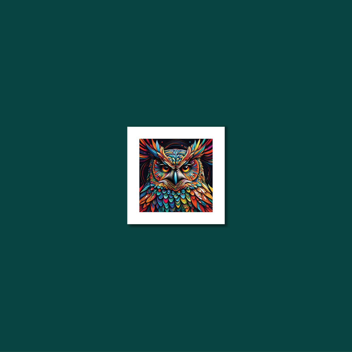 ABSTRACT OWL **UNFRAMED ART PRINT**