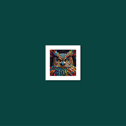 ABSTRACT OWL **UNFRAMED ART PRINT**