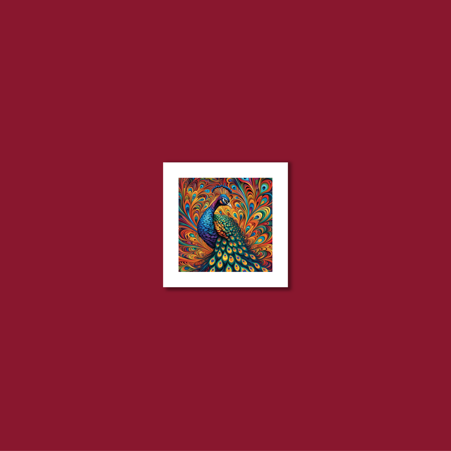 ABSTRACT PEACOCK **UNFRAMED ART PRINT**