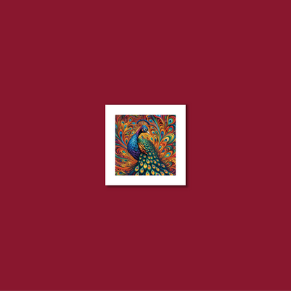 ABSTRACT PEACOCK **UNFRAMED ART PRINT**