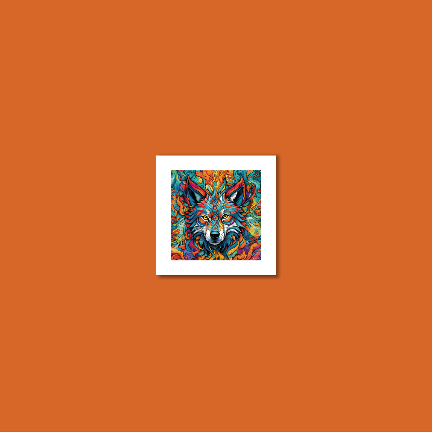 ABSTRACT WOLF **UNFRAMED ART PRINT**