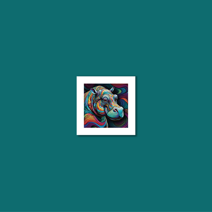 ABSTRACT HIPPO **UNFRAMED ART PRINT**