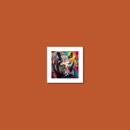 ABSTRACT RHINO **UNFRAMED ART PRINT**
