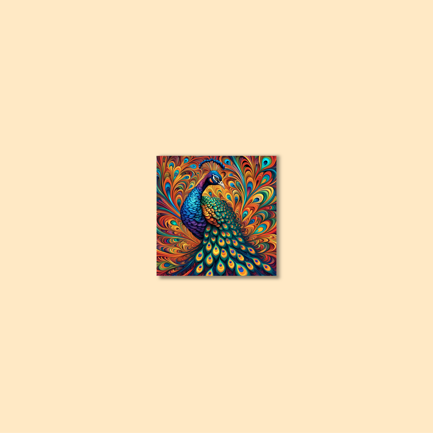 ABSTRACT PEACOCK **UNFRAMED ART PRINT**