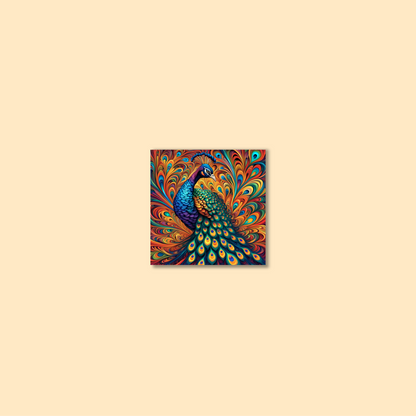 ABSTRACT PEACOCK **UNFRAMED ART PRINT**