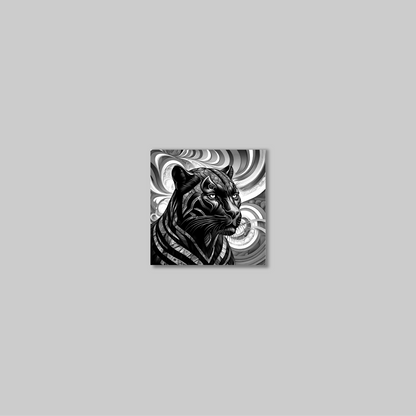 ABSTRACT BLACK PANTHER **UNFRAMED ART PRINT**