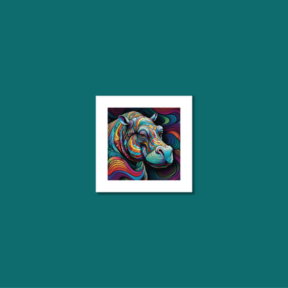 ABSTRACT HIPPO **UNFRAMED ART PRINT**