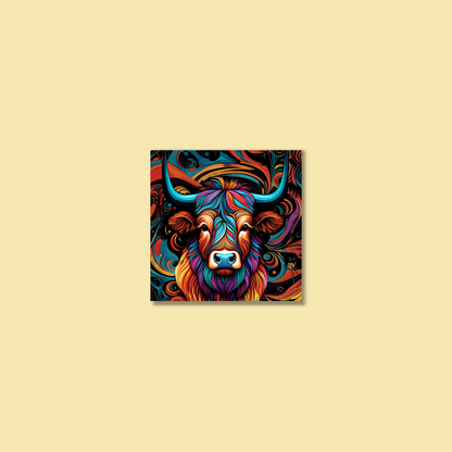 ABSTRACT HIGHLAND CATTLE **UNFRAMED ART PRINT**