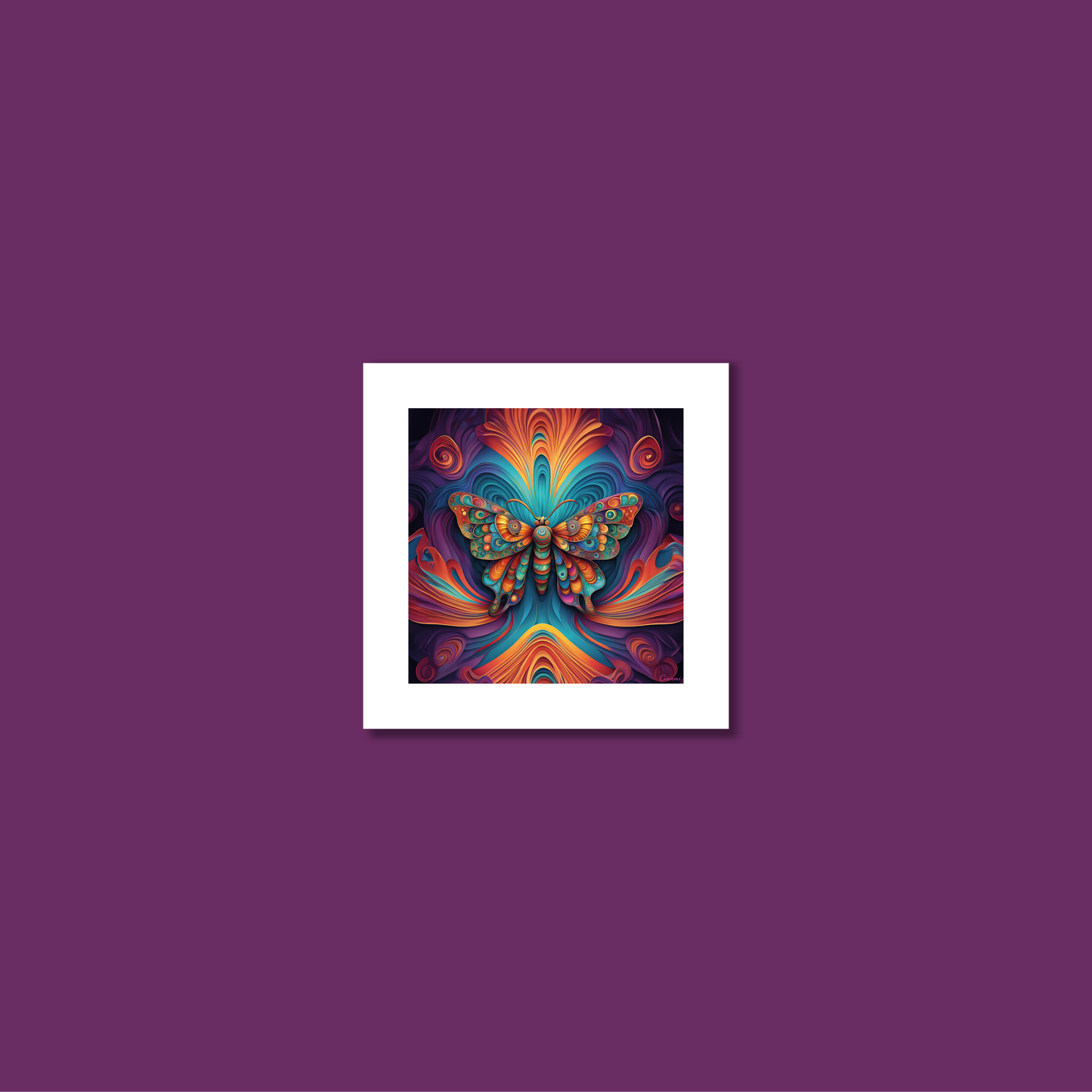 ABSTRACT BUTTERFLY **UNFRAMED ART PRINT**