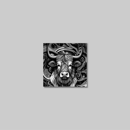 ABSTRACT HIGHLAND CATTLE **UNFRAMED ART PRINT**