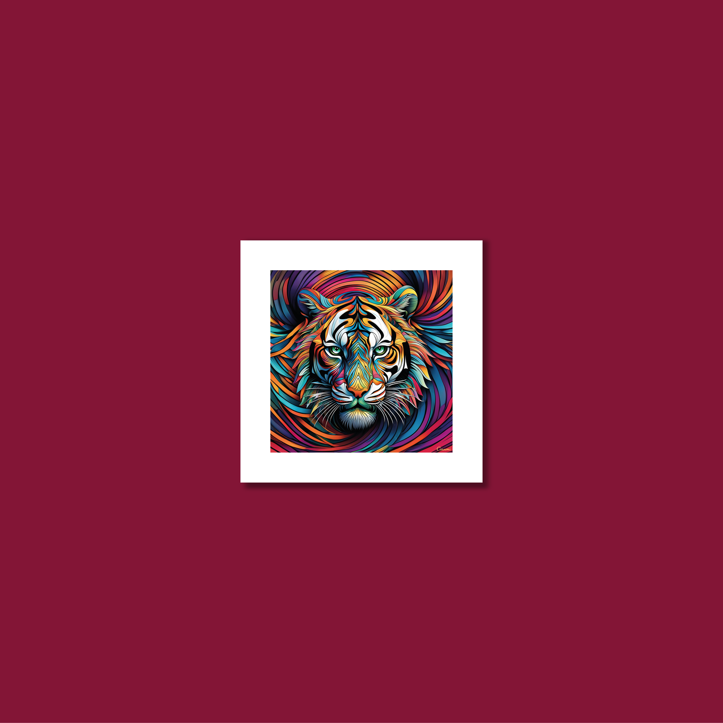 ABSTRACT TIGER **UNFRAMED ART PRINT**