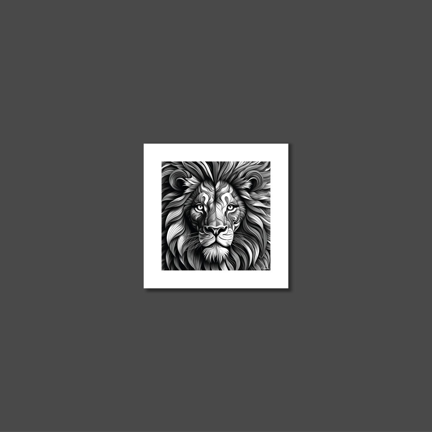 ABSTRACT LION **UNFRAMED ART PRINT**