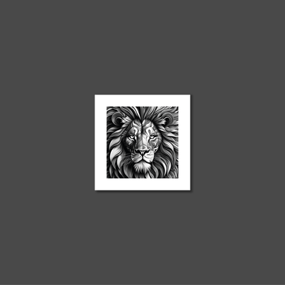 ABSTRACT LION **UNFRAMED ART PRINT**
