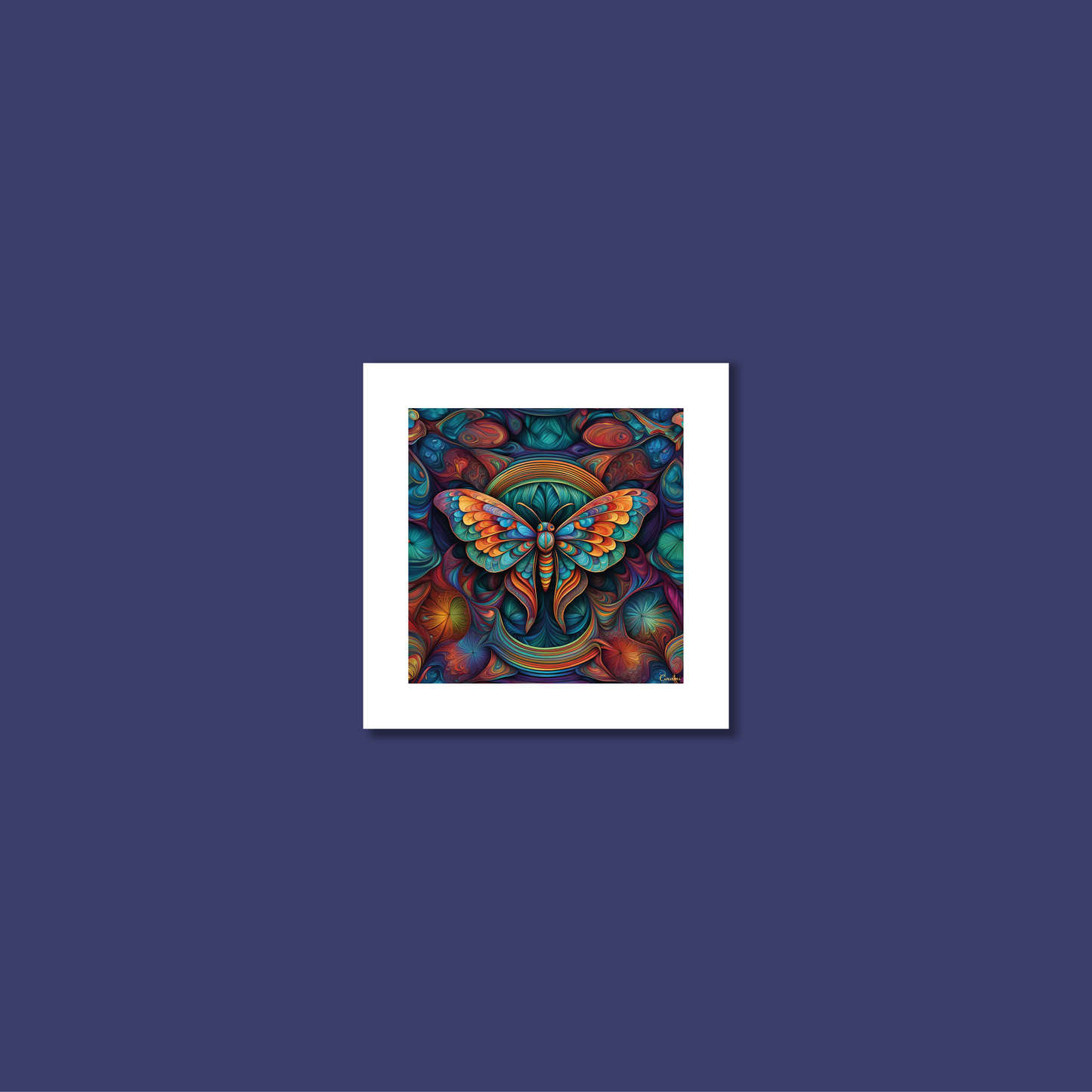 ABSTRACT MOTH **UNFRAMED ART PRINT**