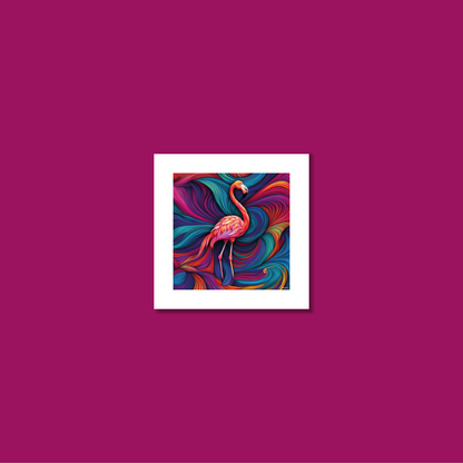 ABSTRACT FLAMINGO **UNFRAMED ART PRINT**