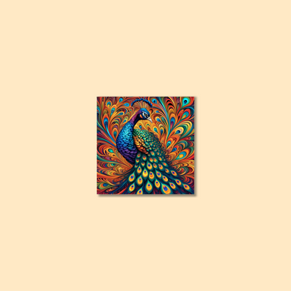 ABSTRACT PEACOCK **UNFRAMED ART PRINT**