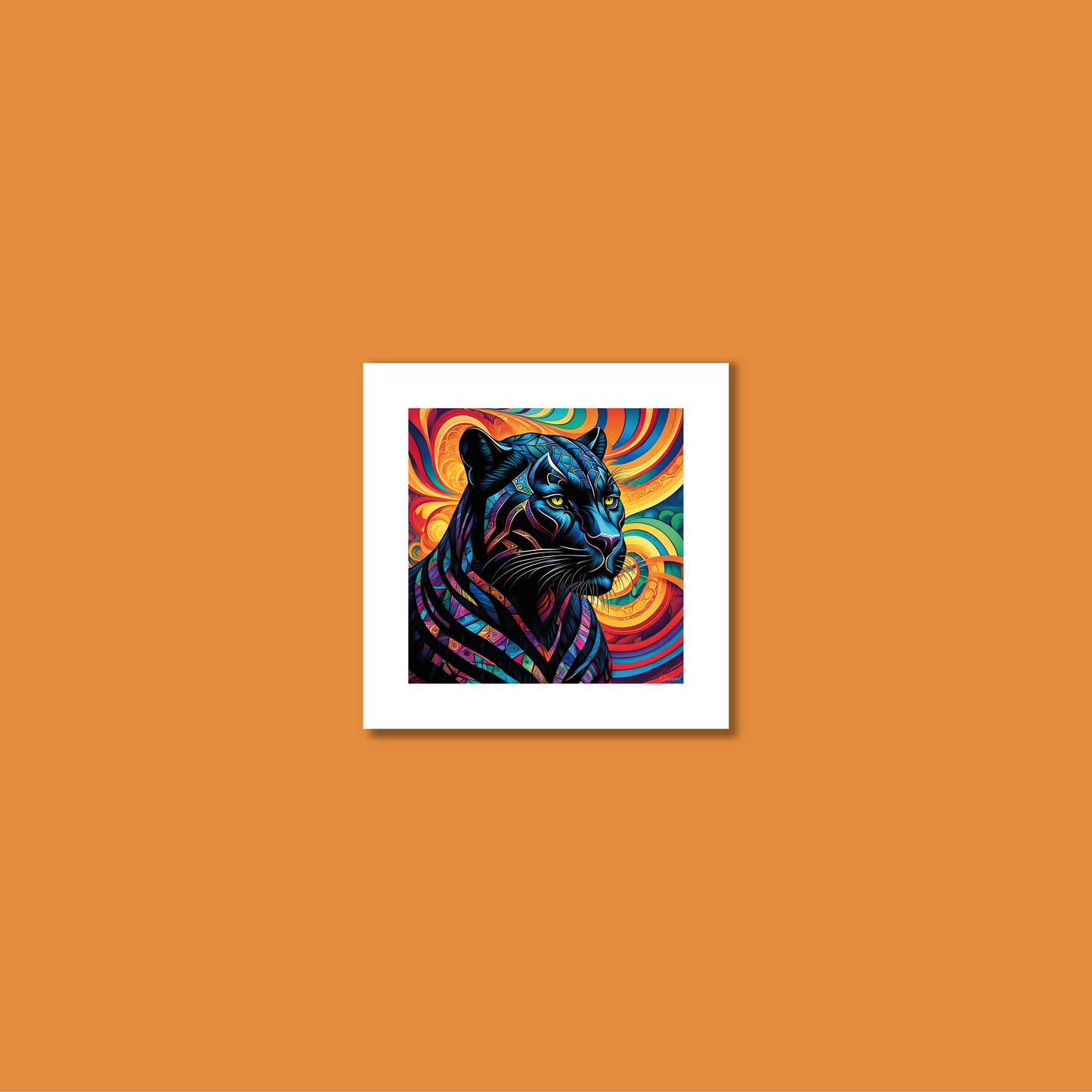 ABSTRACT BLACK PANTHER **UNFRAMED ART PRINT**