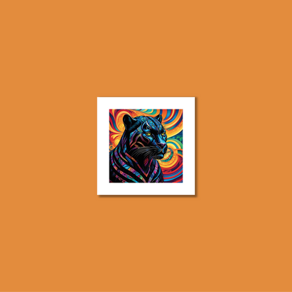 ABSTRACT BLACK PANTHER **UNFRAMED ART PRINT**