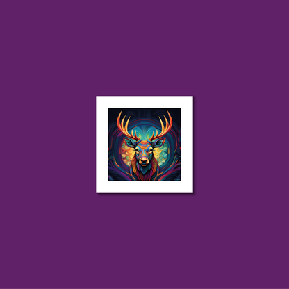 ABSTRACT STAG **UNFRAMED ART PRINT**