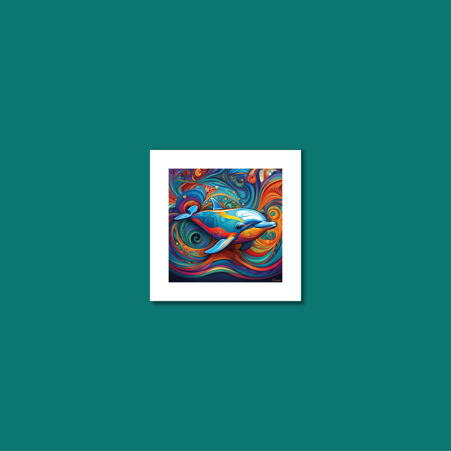 ABSTRACT DOLPHIN **UNFRAMED ART PRINT**