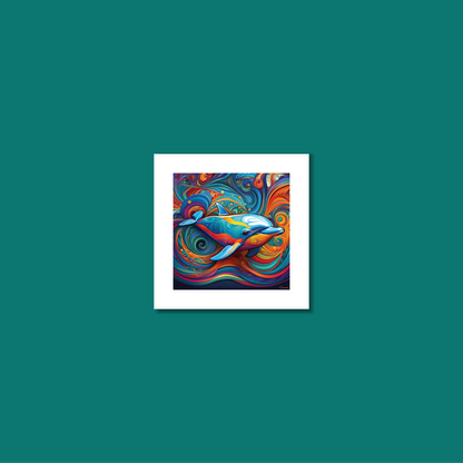 ABSTRACT DOLPHIN **UNFRAMED ART PRINT**