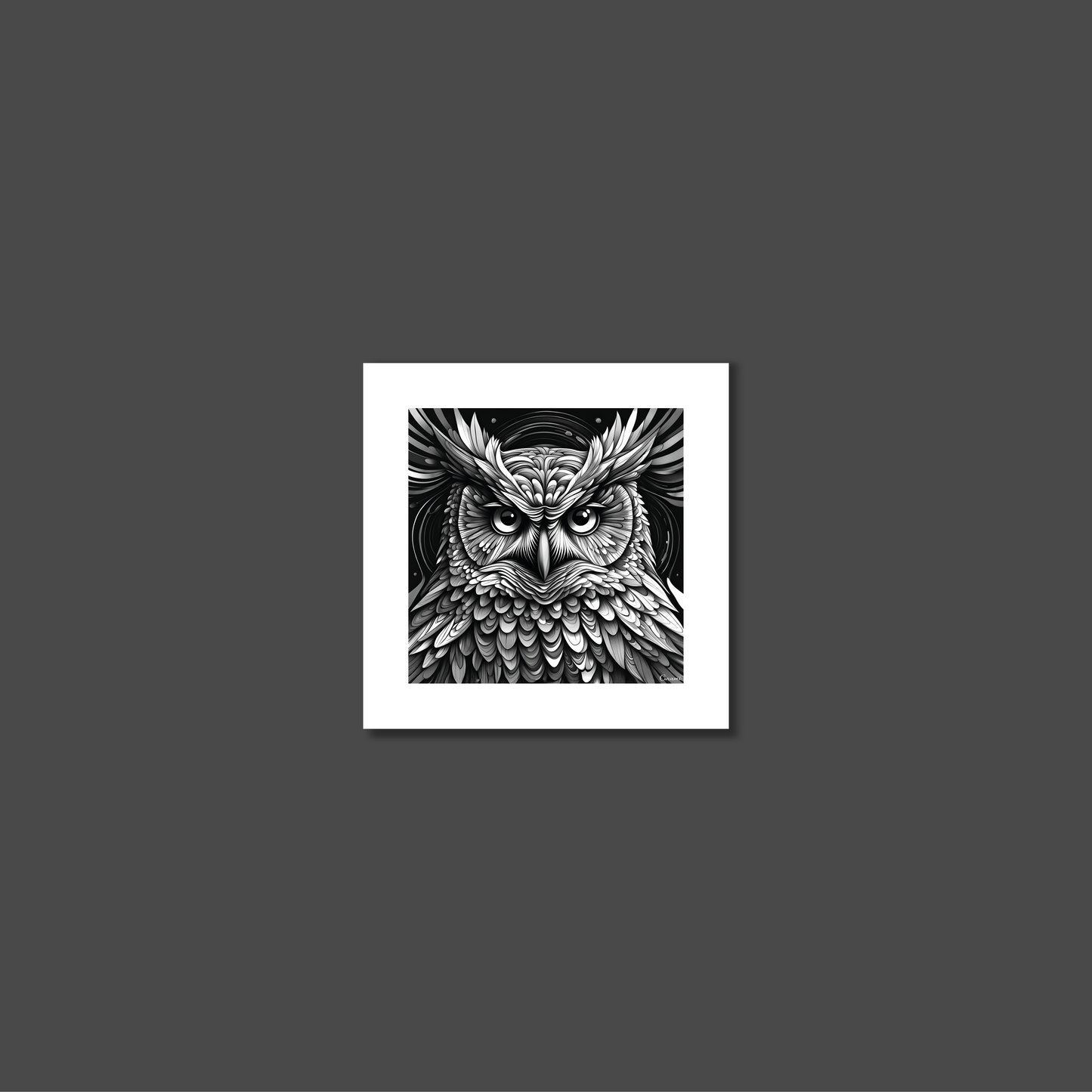 ABSTRACT OWL **UNFRAMED ART PRINT**