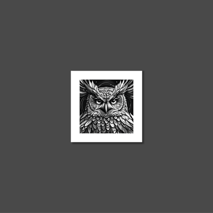 ABSTRACT OWL **UNFRAMED ART PRINT**