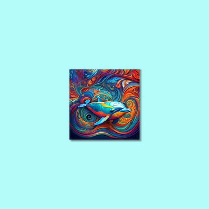 ABSTRACT DOLPHIN **UNFRAMED ART PRINT**