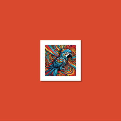 ABSTRACT PARROT **UNFRAMED ART PRINT**