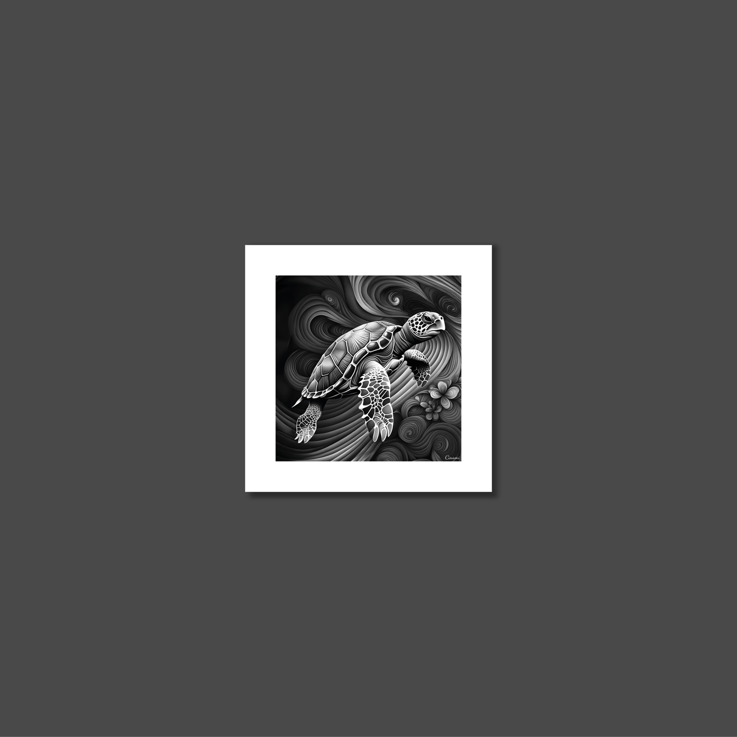 ABSTRACT TURTLE **UNFRAMED ART PRINT**