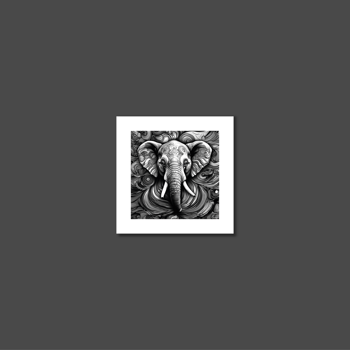 ABSTRACT ELEPHANT **UNFRAMED ART PRINT**