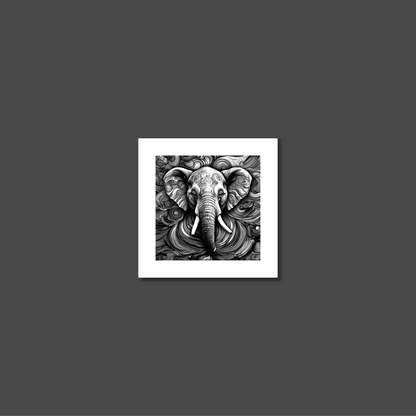ABSTRACT ELEPHANT **UNFRAMED ART PRINT**