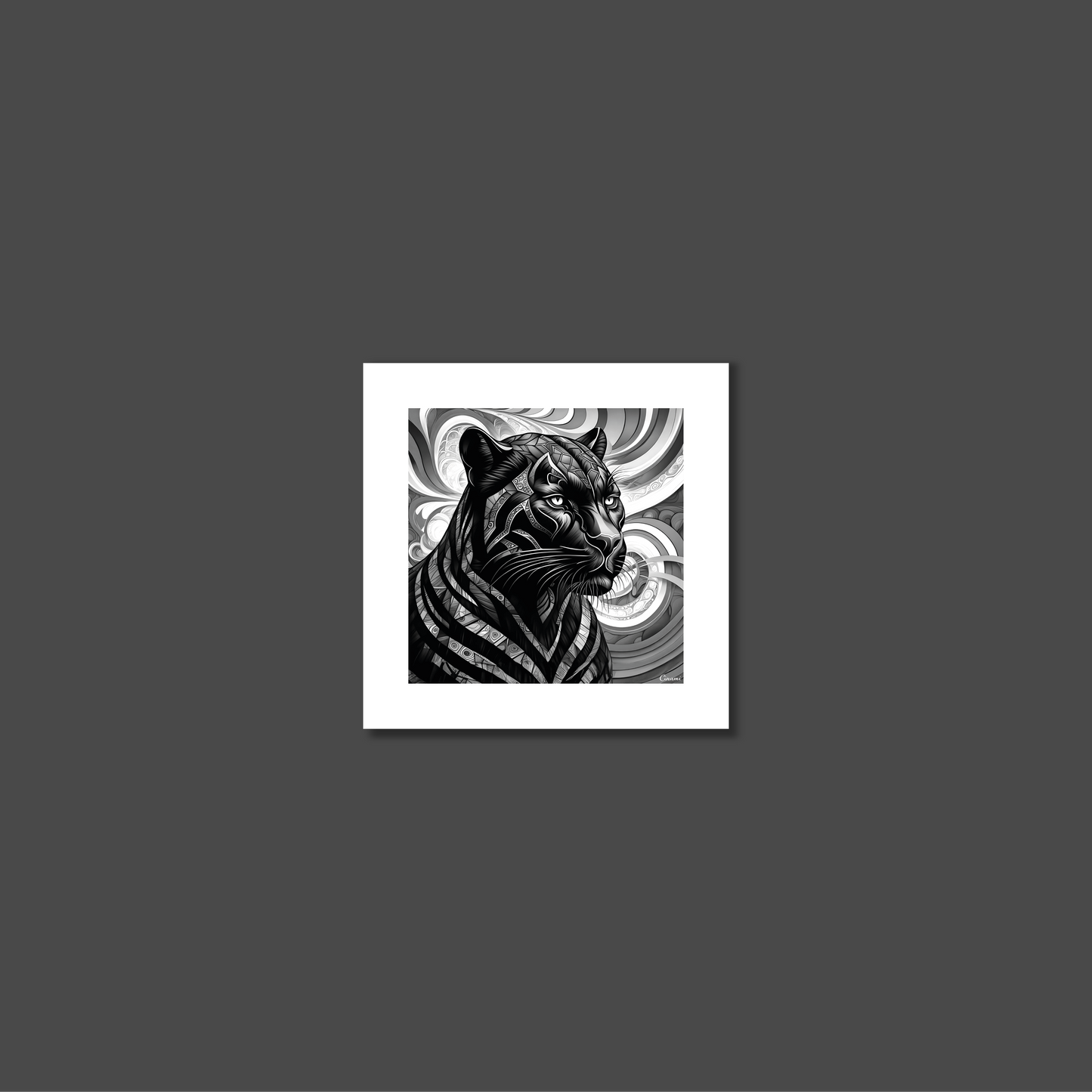 ABSTRACT BLACK PANTHER **UNFRAMED ART PRINT**