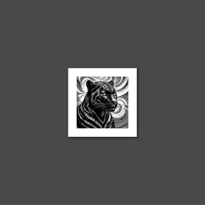 ABSTRACT BLACK PANTHER **UNFRAMED ART PRINT**
