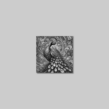 ABSTRACT PEACOCK **UNFRAMED ART PRINT**