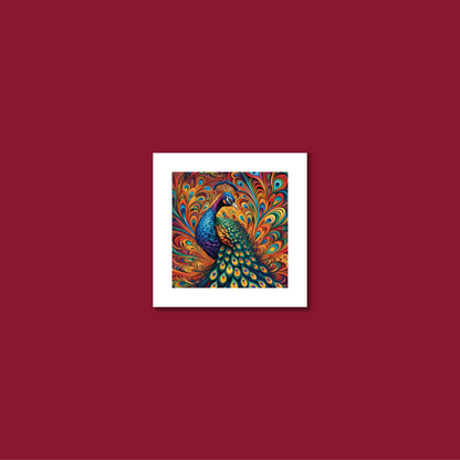 ABSTRACT PEACOCK **UNFRAMED ART PRINT**