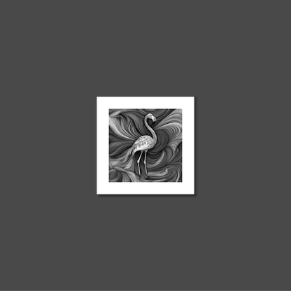 ABSTRACT FLAMINGO **UNFRAMED ART PRINT**