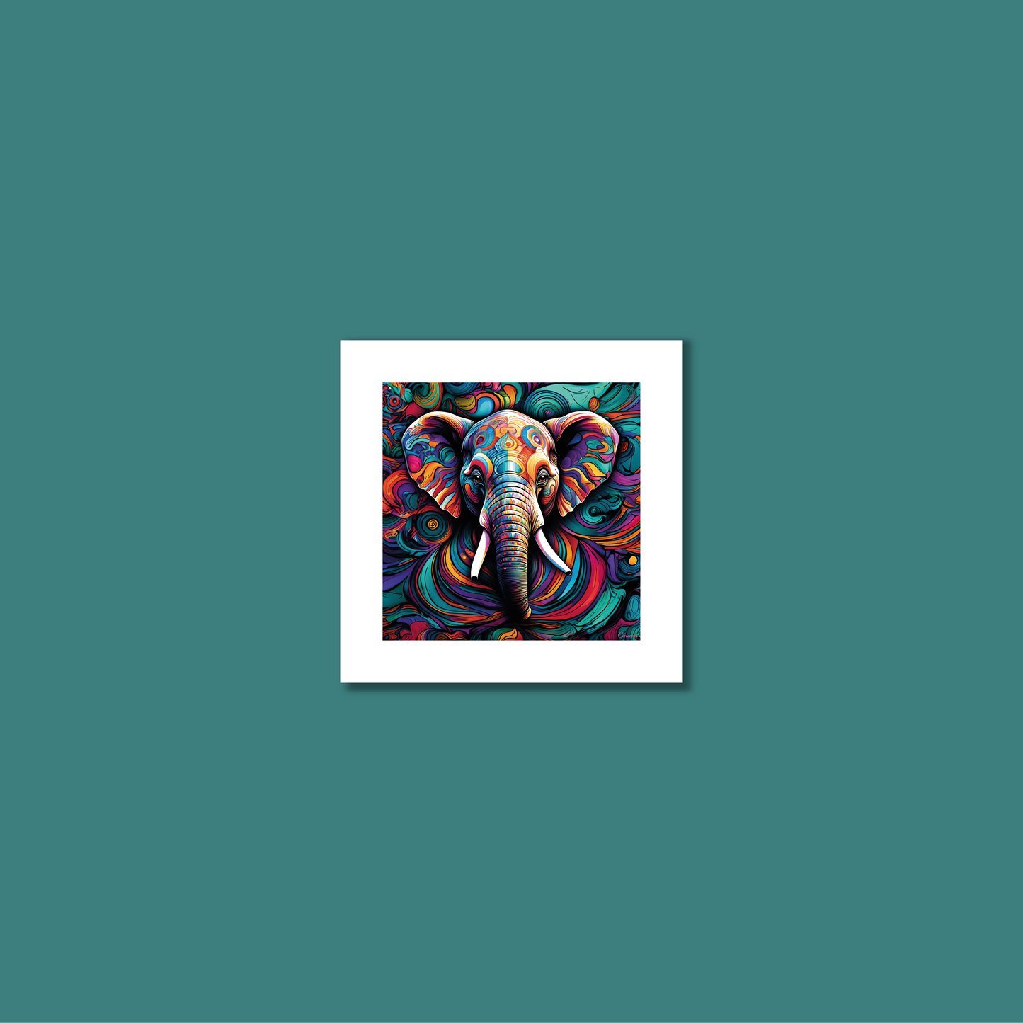 ABSTRACT ELEPHANT **UNFRAMED ART PRINT**