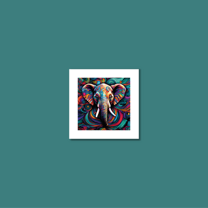 ABSTRACT ELEPHANT **UNFRAMED ART PRINT**
