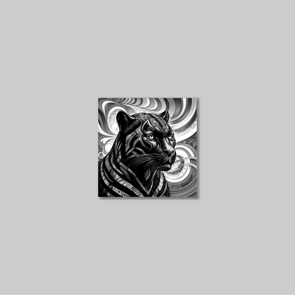 ABSTRACT BLACK PANTHER **UNFRAMED ART PRINT**