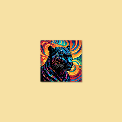 ABSTRACT BLACK PANTHER **UNFRAMED ART PRINT**