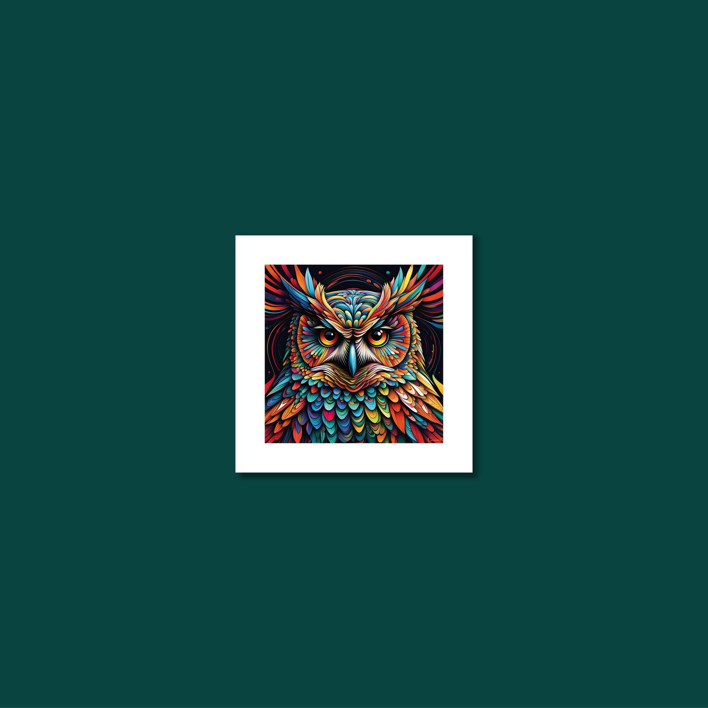 ABSTRACT OWL **UNFRAMED ART PRINT**