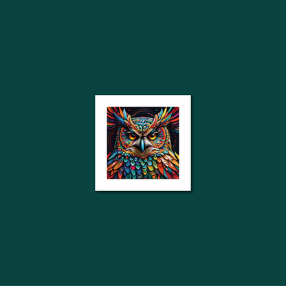 ABSTRACT OWL **UNFRAMED ART PRINT**