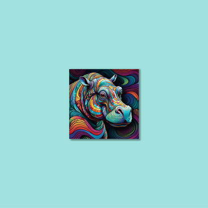 ABSTRACT HIPPO **UNFRAMED ART PRINT**