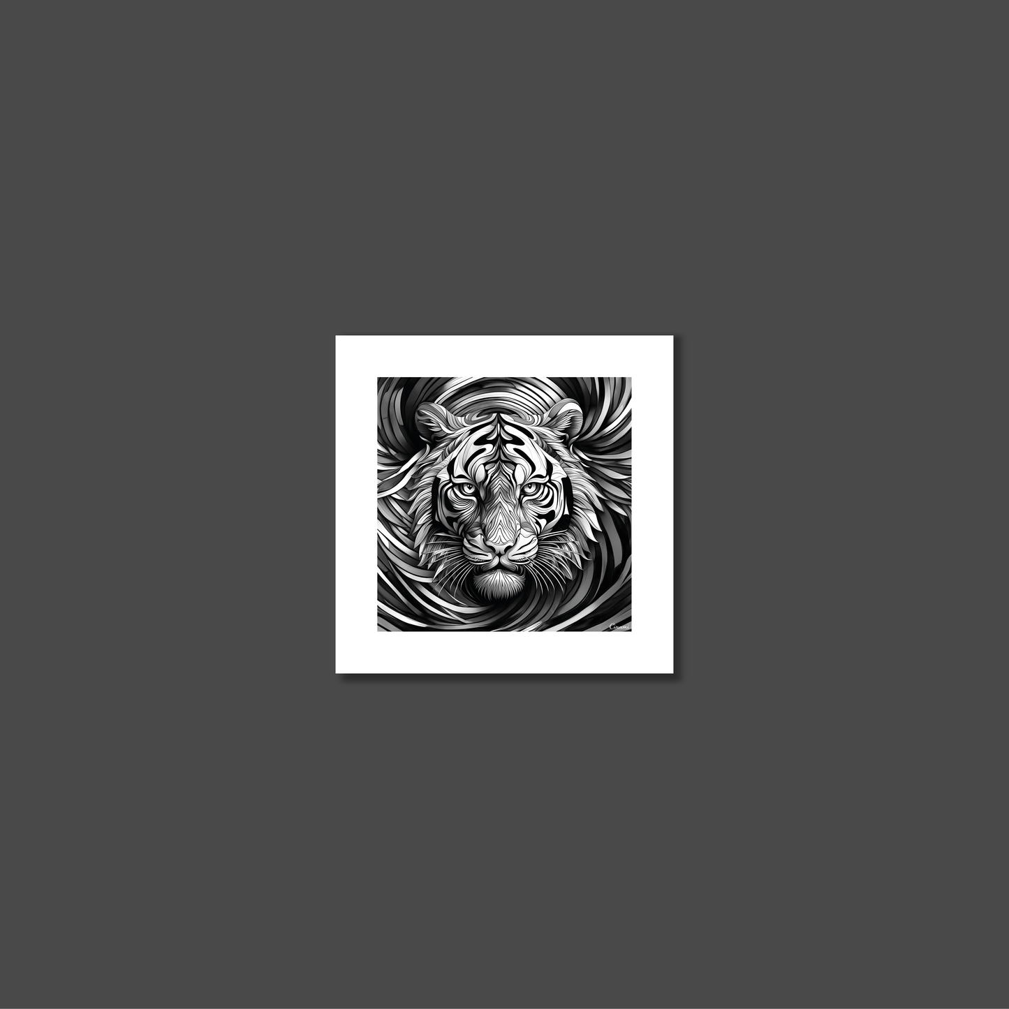 ABSTRACT TIGER **UNFRAMED ART PRINT**