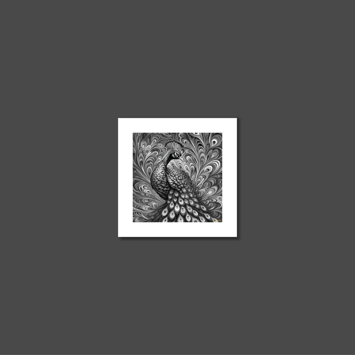 ABSTRACT PEACOCK **UNFRAMED ART PRINT**