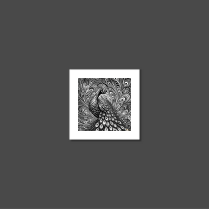 ABSTRACT PEACOCK **UNFRAMED ART PRINT**