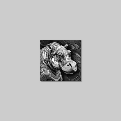 ABSTRACT HIPPO **UNFRAMED ART PRINT**