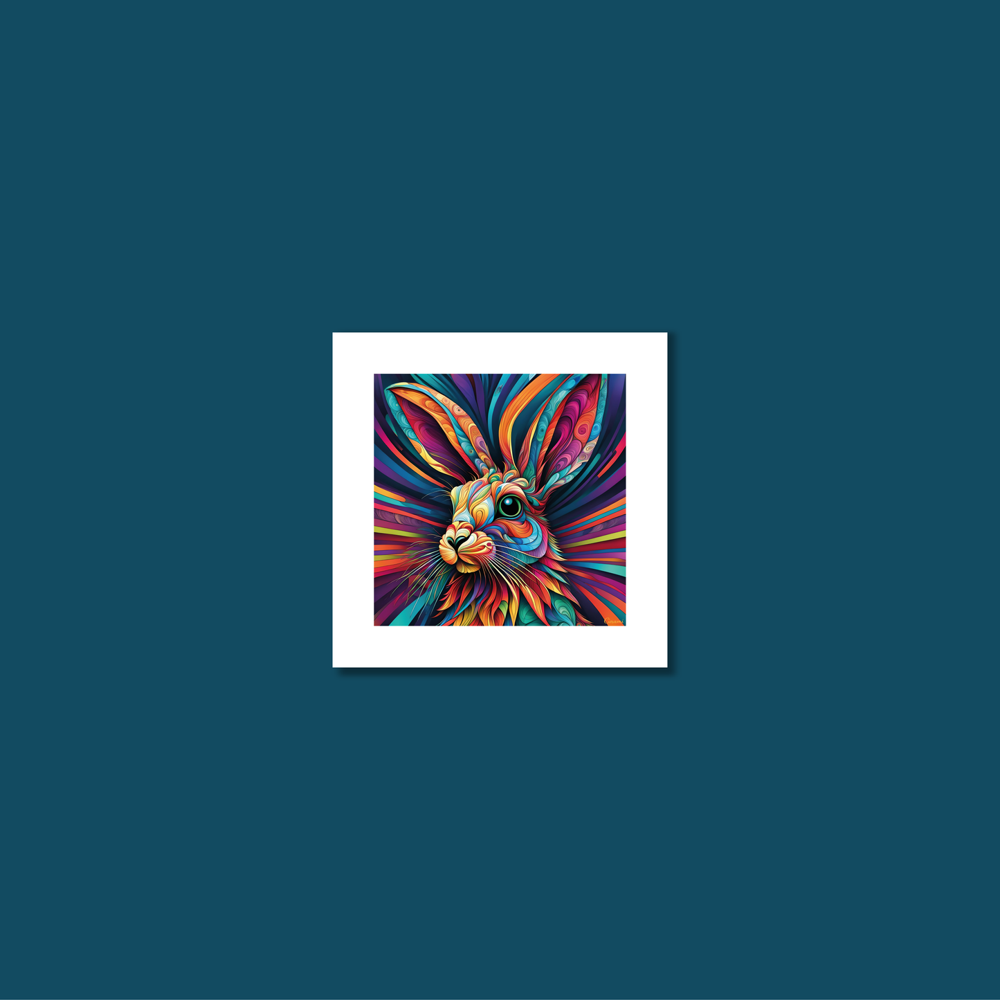 ABSTRACT RABBIT **UNFRAMED ART PRINT**