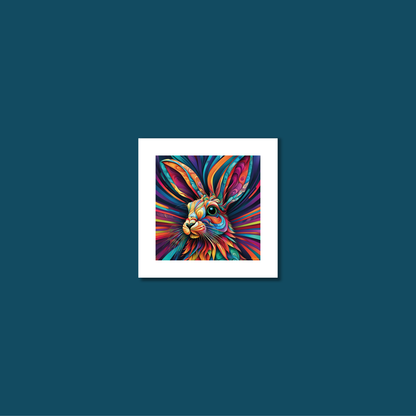 ABSTRACT RABBIT **UNFRAMED ART PRINT**
